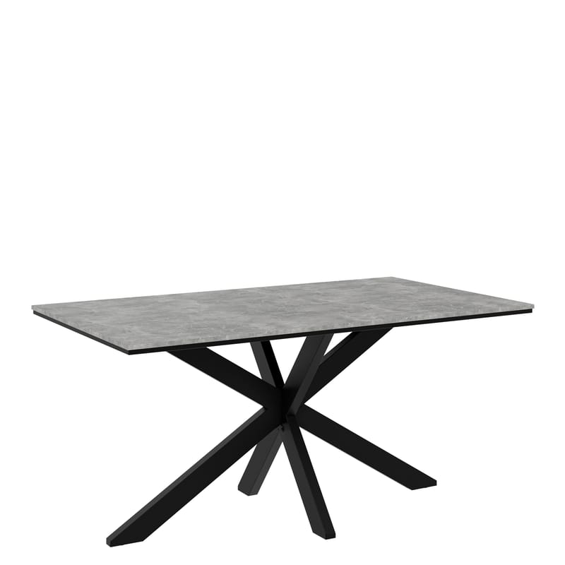 Kovrel Spisebord 160 Rektangulær - Sort/Grå - Møbler - Borde - Spisebord og køkkenbord