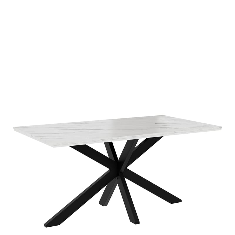 Kovrel Spisebord 160 Rektangulær - Sort/Hvid - Møbler - Borde - Spisebord og køkkenbord