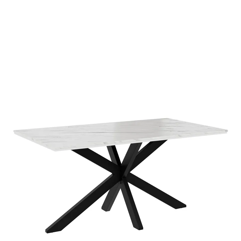 Kovrel Spisebord 160 Rektangulær - Sort/Hvid - Møbler - Borde - Spisebord og køkkenbord