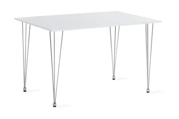 Kronblom Spisebord 120 cm + 4 stk Nibe stol beige med egetræben - Hvid/Beige - Møbler - Borde - Spisebordssæt