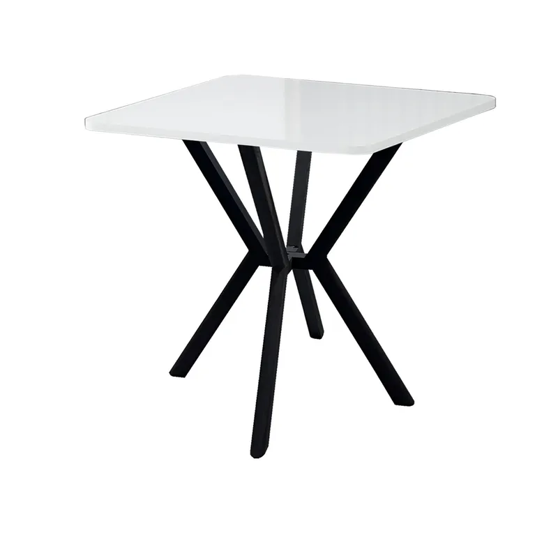 Krylor spisebord 70 cm kvadratisk, Hvid