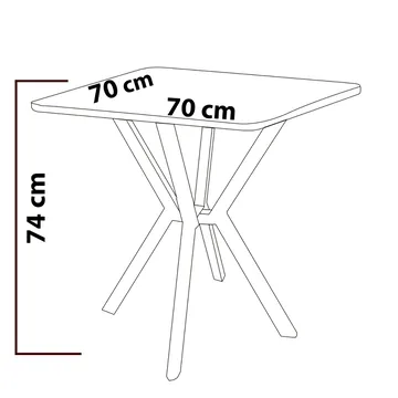 Krylor spisebord 70 cm kvadratisk - Valnød - Møbler - Borde - Spisebord og køkkenbord
