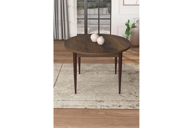 Kummer Spisebord 90 cm Rund - Brun - Møbler - Borde - Spisebord og køkkenbord