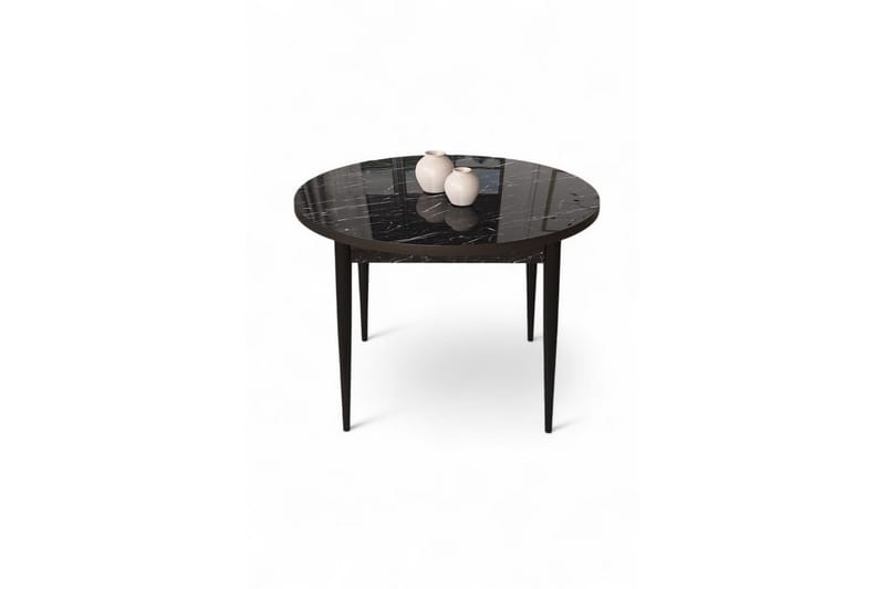 Kummer Spisebord 90 cm Rund - Sort Marmor/Sort - Møbler - Borde - Spisebord og køkkenbord