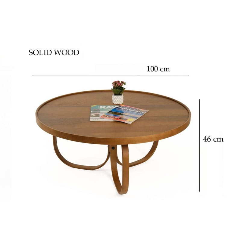 Kunti Sofabord 100 cm - Mørkebrun - Møbler - Borde - Sofabord