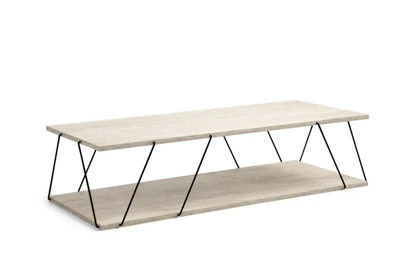 Labranda Sofabord 120 cm - Sort/Marmor - Møbler - Borde - Sofabord