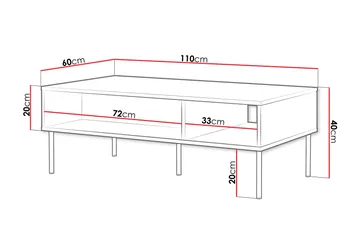 Laholm Sofabord 110 cm - Sort - Møbler - Borde - Sofabord