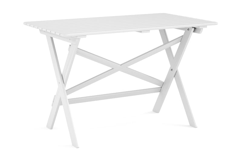 Landet Spisebord Udendørs 118x70x74 cm, Hvid