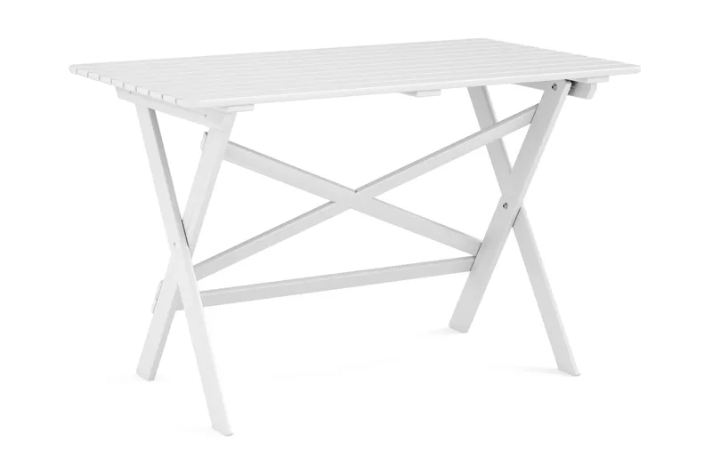 Landet spisebord udendørs - 118x70x74 cm, Hvid