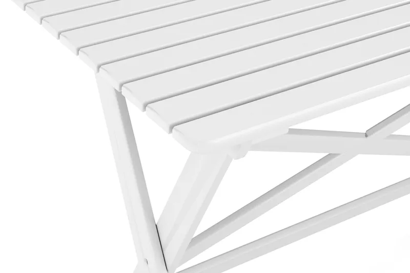 Landet Spisebord Udendørs 118x70x74 cm - Hvid - Havemøbler - Havebord - Spisebord & havebord