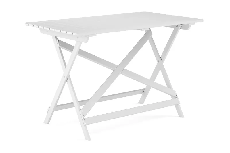 Landet spisebord udendørs - 118x70x74 cm, Hvid