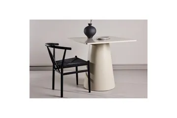 Lanzi Lille Kvadratisk Spisebord 80 cm med Træ- og Egetræsudseende - Beige - Møbler - Borde - Spisebord og køkkenbord