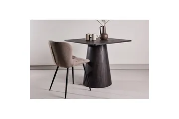 Lanzi Lille Kvadratisk Spisebord 80 cm med Træ- og Egeudseende - Brun - Møbler - Borde - Spisebord og køkkenbord
