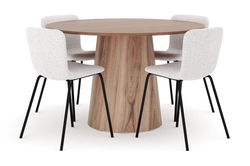 Lanzo Spisebord 120 cm med 4 Katy Spisestole, undefined