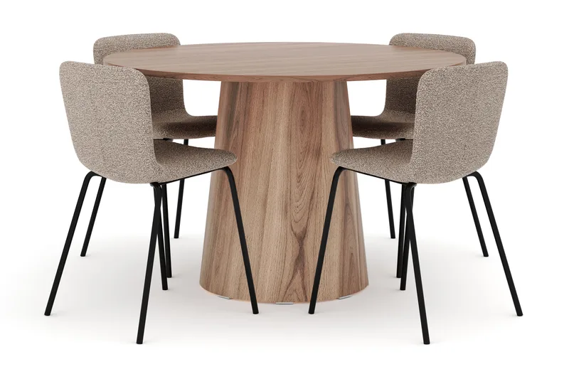 Lanzo Spisebord 120 cm med 4 Katy Spisestole, undefined