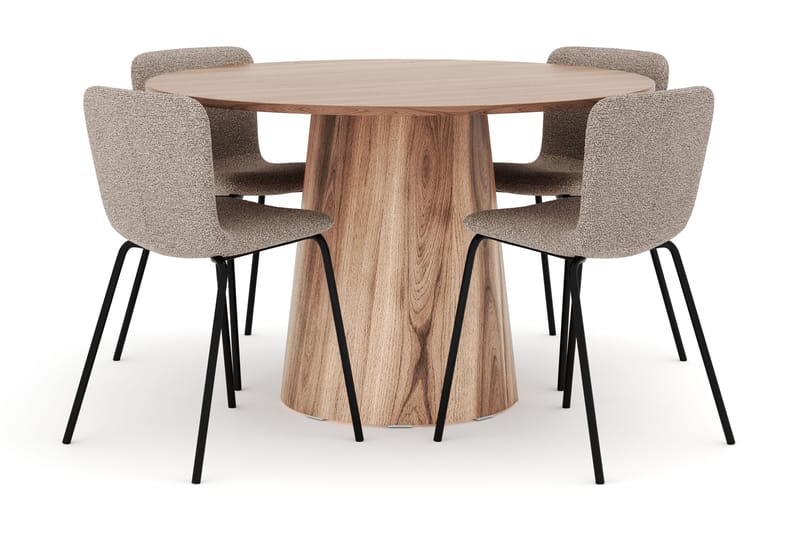 Lanzo Spisebord 120 cm med 4 Katy Spisestole, undefined