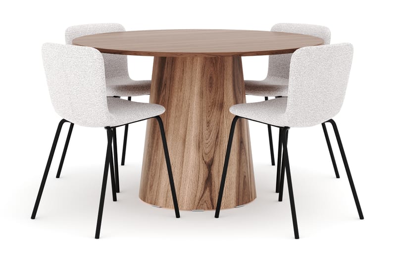 Lanzo Spisebord 120 cm med 4 Katy Spisestole, undefined