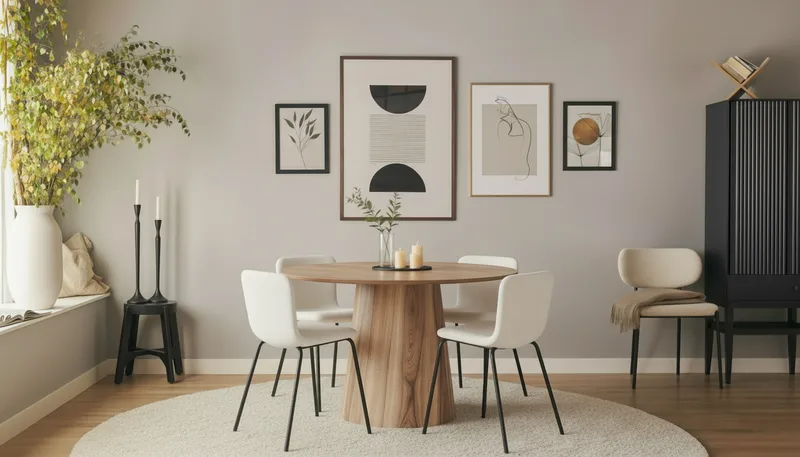 Lanzo Spisebord 120 cm med 4 Katy Spisestole - Møbler - Borde - Spisebordssæt