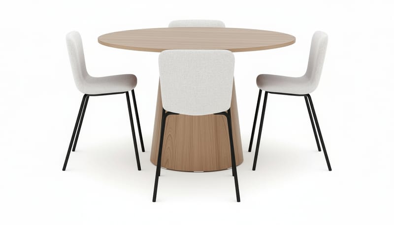 Lanzo Spisebord 120 cm med 4 Katy Spisestole - Møbler - Borde - Spisebordssæt