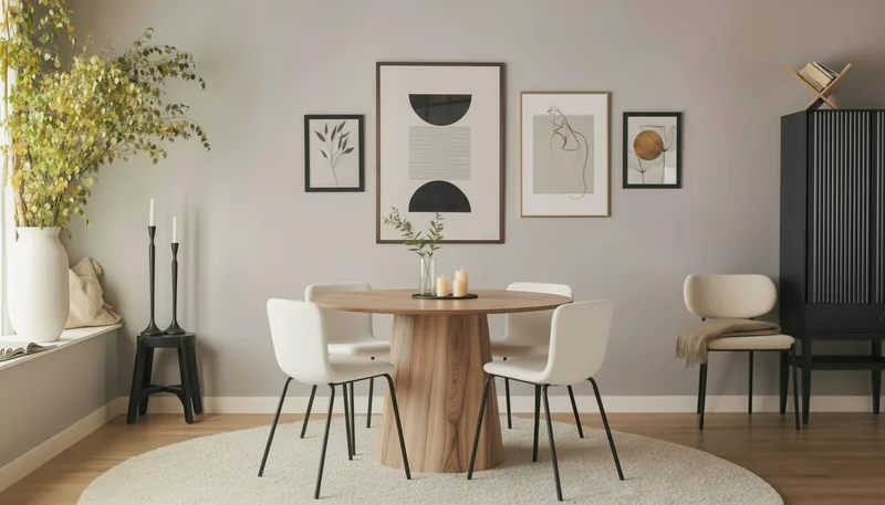 Lanzo Spisebord 120 cm med 4 Katy Spisestole - Møbler - Borde - Spisebordssæt