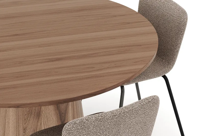 Lanzo Spisebord 120 cm med 4 Katy Spisestole - Møbler - Borde - Spisebordssæt