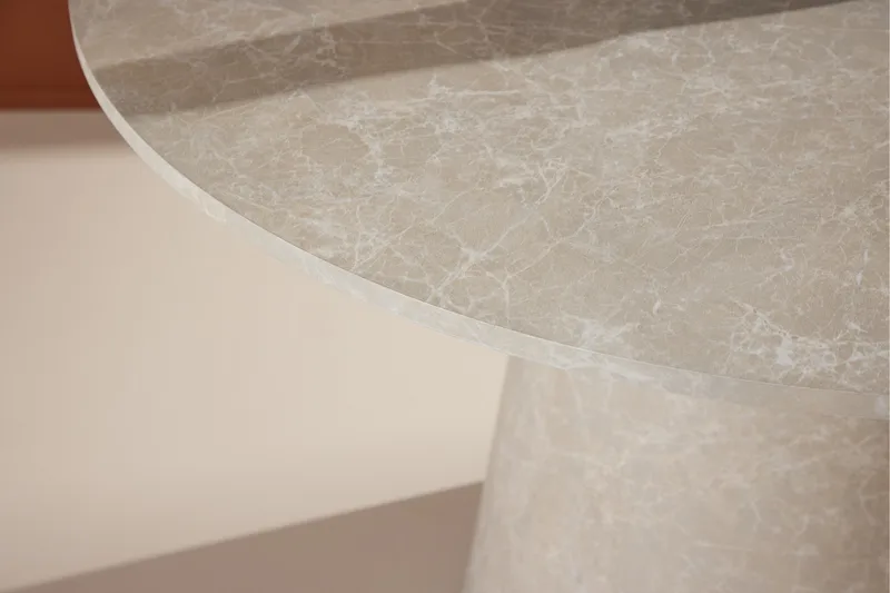 Lanzo Spisebord 120 cm Rundt - Beige - Møbler - Borde - Spisebord og køkkenbord