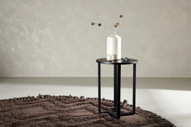 Lawton Sofabord 55 cm Rund, Sort