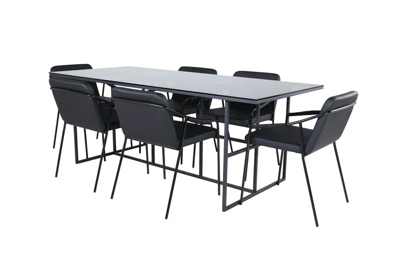 Leif Spisebord 200 cm med 6 Tvista Barstole