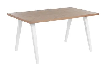 Lenister Spisebord 90x150 cm - Hvid/Lysebrun - Møbler - Borde - Spisebord og køkkenbord