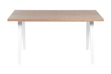 Lenister Spisebord 90x150 cm - Hvid/Lysebrun - Møbler - Borde - Spisebord og køkkenbord
