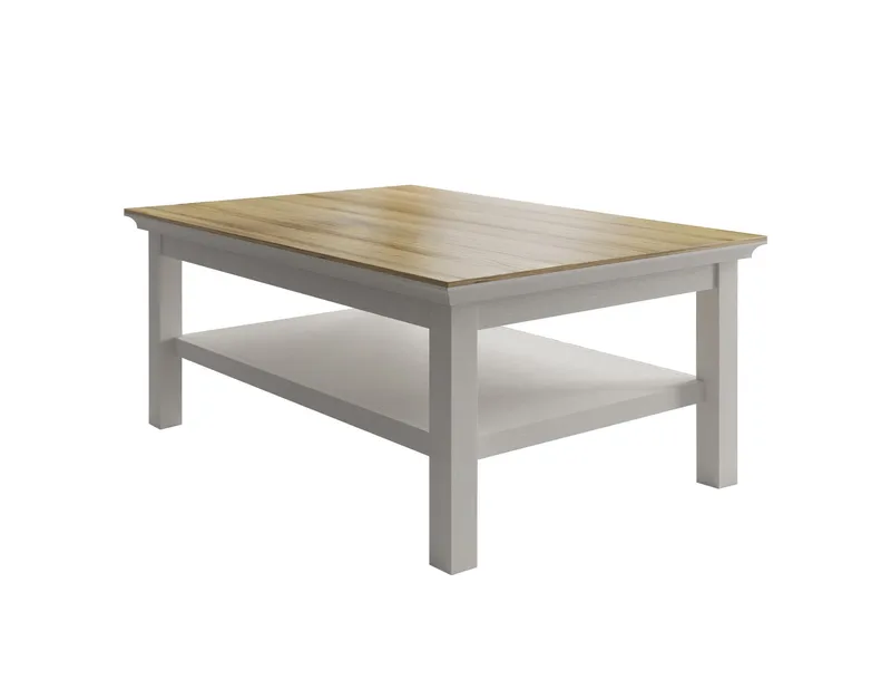 Letira Sofabord 100 cm, Creme, eg og grå