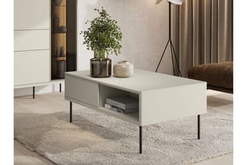 Levisa 110 cm Rektangulært Sofabord med Skuffer i Træ - Beige - Møbler - Borde - Sofabord
