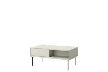 Levisa 110 cm Rektangulært Sofabord med Skuffer i Træ - Beige - Møbler - Borde - Sofabord