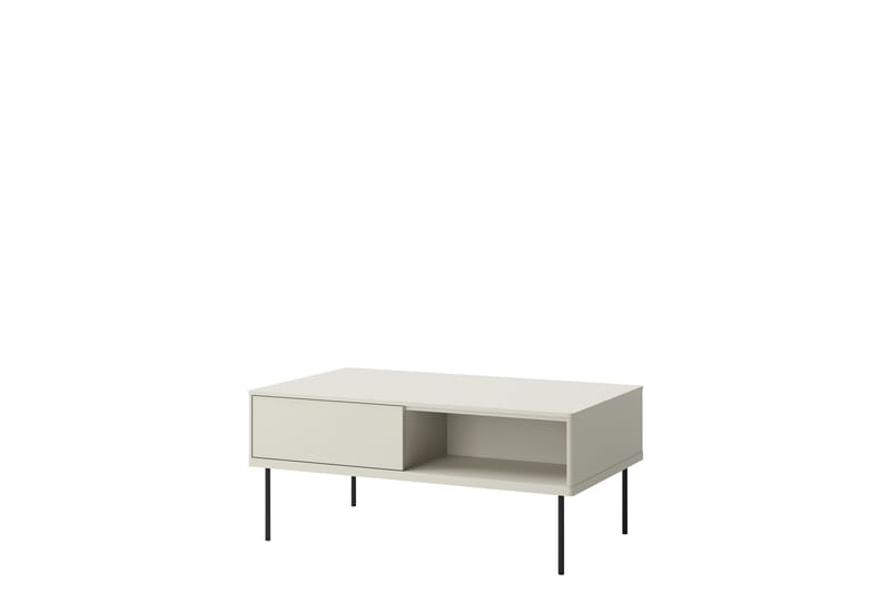 Levisa 110 cm Rektangulært Sofabord med Skuffer i Træ, Beige