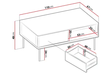 Levisa Sofabord 110 cm - Kashmir - Møbler - Borde - Sofabord