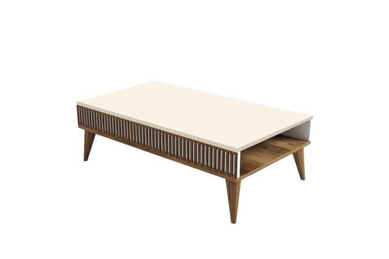 Lissione Sofabord 105 cm, Valnød/Creme