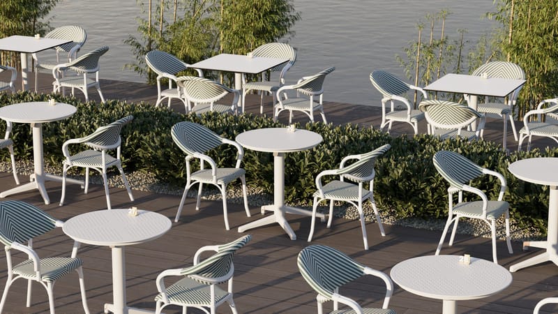 Livora Klapbord 60 cm - Elfenbenshvid - Møbler - Borde - Semmenfoldeligt bord