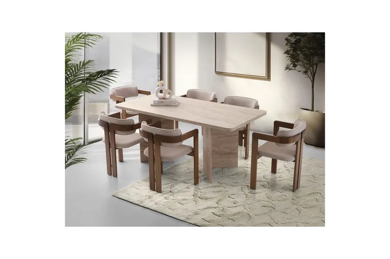 Loftia Spisebord 180 cm Rektangulær - Travertin - Møbler - Borde - Spisebord og køkkenbord