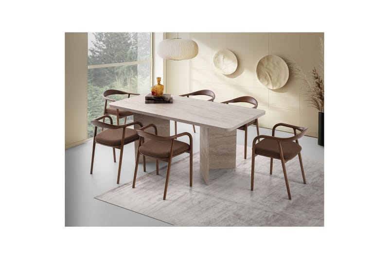 Loftia Spisebord 180 cm Rektangulær - Travertin - Møbler - Borde - Spisebord og køkkenbord