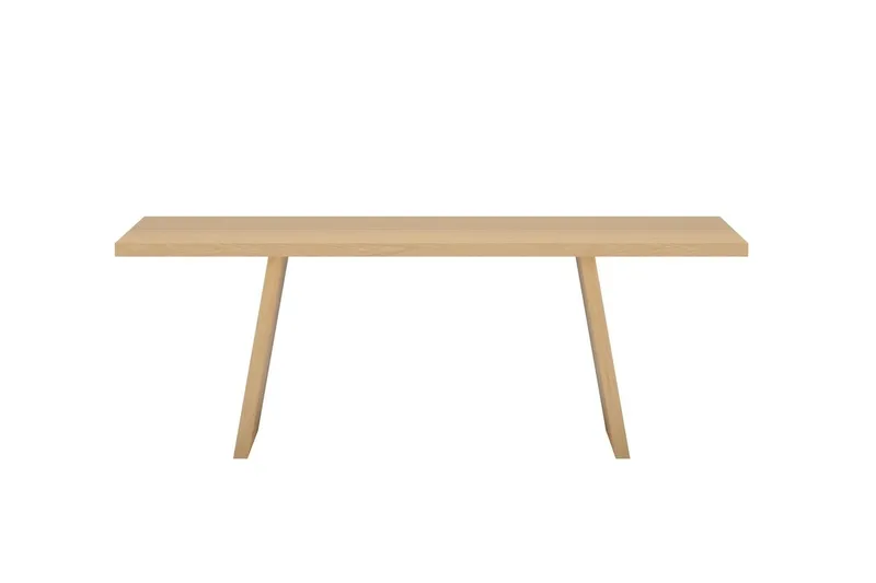 Logga Stort Rektangulært Spisebord 210 cm i Træ med Egetræsudseende - Beige - Møbler - Borde - Spisebord og køkkenbord