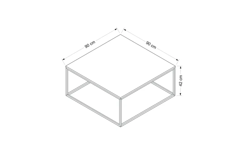 Loni Sofabord 90 cm - Antracit - Møbler - Borde - Sofabord