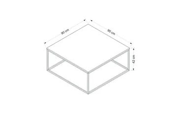 Loni Sofabord 90 cm - Hvid - Møbler - Borde - Sofabord