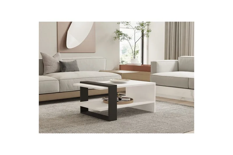 Lorva Sofabord 80 cm - Antracit/Hvid - Møbler - Borde - Sofabord