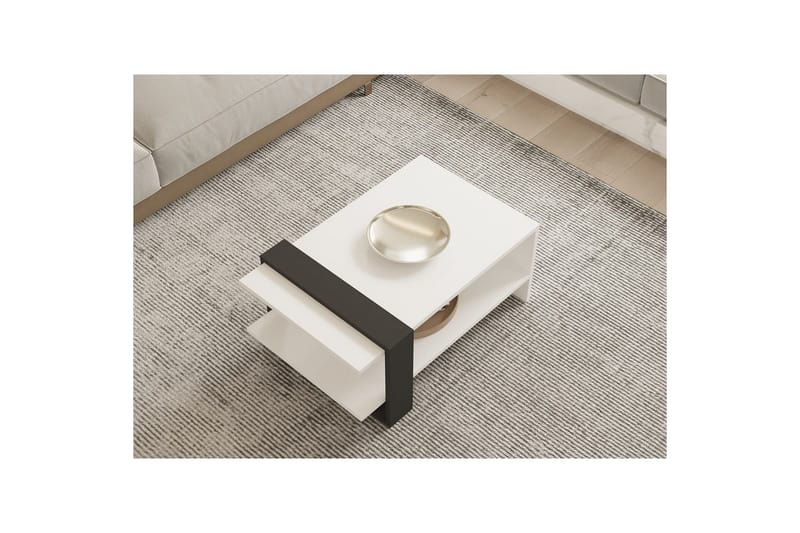 Lorva Sofabord 80 cm - Antracit/Hvid - Møbler - Borde - Sofabord