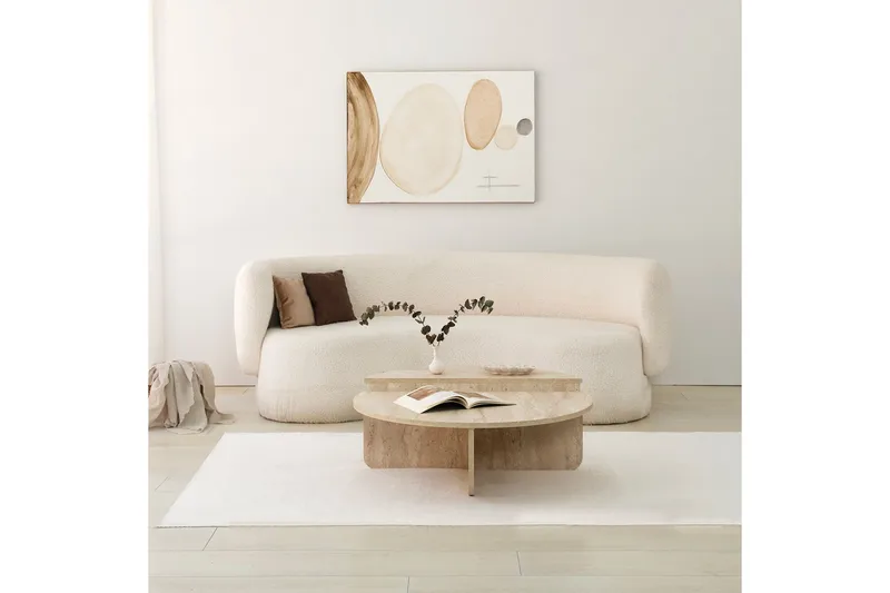 Louvrall Sofabord 90 cm - Beige - Møbler - Borde - Sofabord