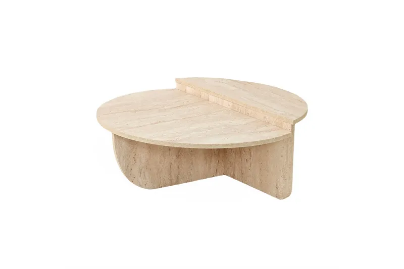 Louvrall Sofabord 90 cm, Beige