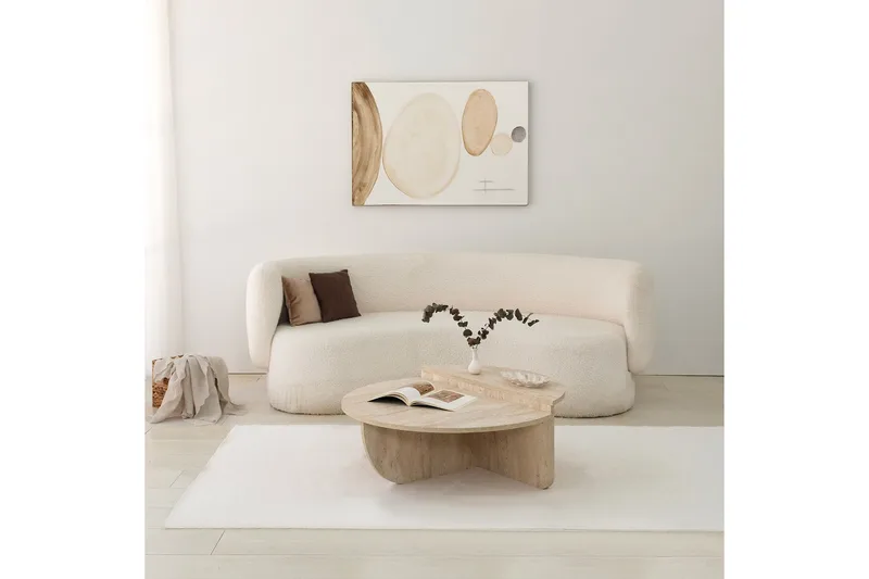 Louvrall Sofabord 90 cm - Beige - Møbler - Borde - Sofabord