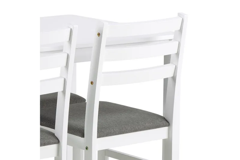 Lumino Spisegruppe 110 Cm + 4 Spisestuestole - Hvid - Møbler - Borde - Spisebordssæt