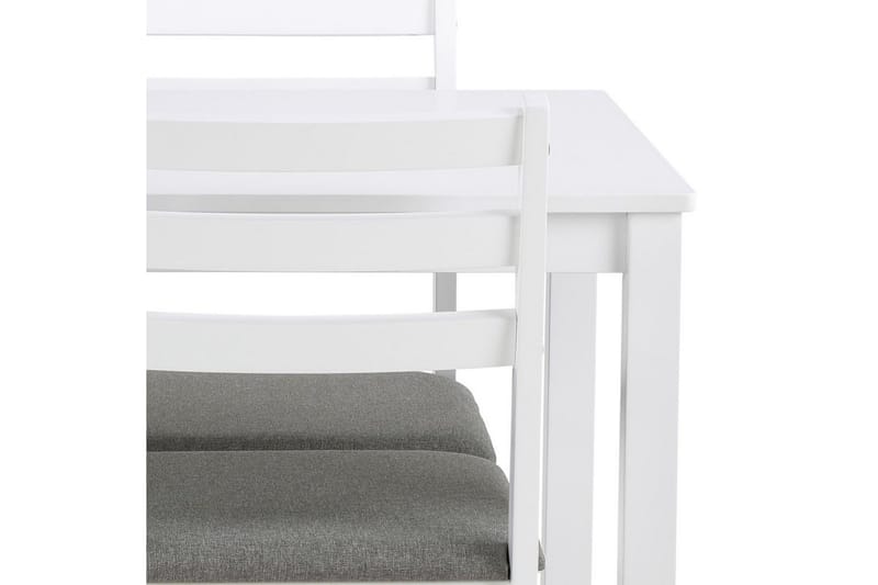 Lumino Spisegruppe 110 Cm + 4 Spisestuestole - Hvid - Møbler - Borde - Spisebordssæt