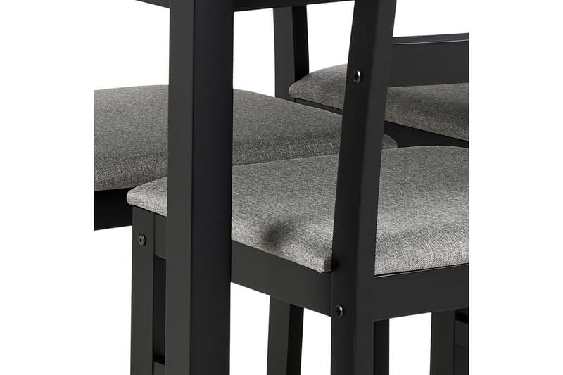 Lumino Spisegruppe 110 Cm + 4 Spisestuestole - Sort - Møbler - Borde - Spisebordssæt